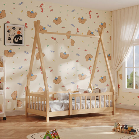 Pine Wood House Bed Frame