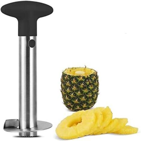 Pineapple Cutter Éplucheur de Trancheuse de Carottier de Coupe D'ananas, Outil de Coupe de Dissolvant de Tige de Trancheuse d'acier Inoxydable - Tout en Un Gadget de Cuisine