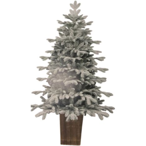 Pinetto floccato 120cm c/vaso quadrato Flora