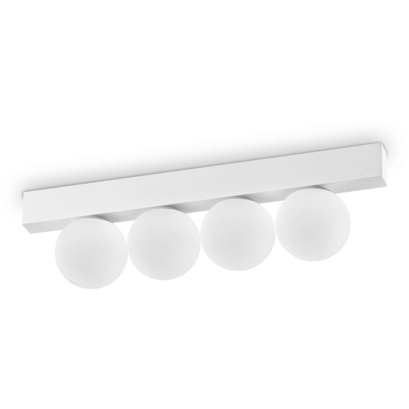 Image of Plafoniera Contemporanea Ping Pong Metallo Bianco Led Integrato 12W 3000K Ip20 - Bianco