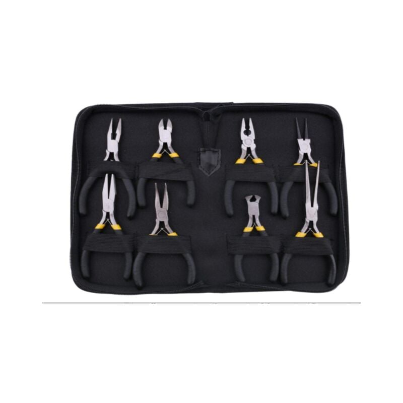 Lucky-88 - pingle à cheveux pince à bec aiguille bijoux pince à bec rond outil de remontage pinces ensemble de huit pièces pince pince à bec aiguille