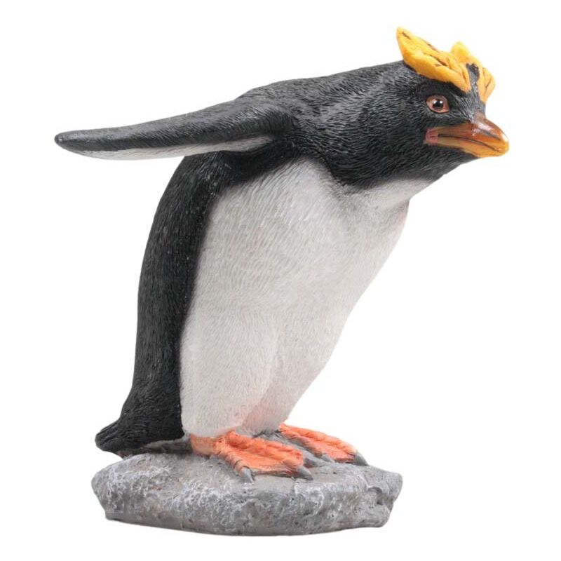Pingouin huppé en résine Plonge