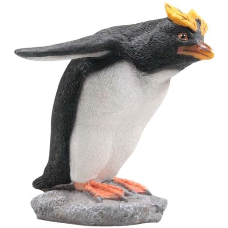 Pingouin huppé en résine Plonge