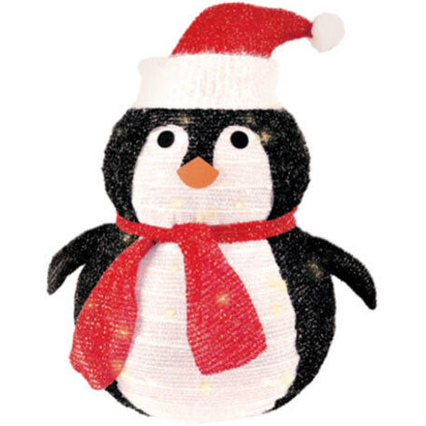 Pingüino plegable LED 600mm 8 funciones Luz cálida