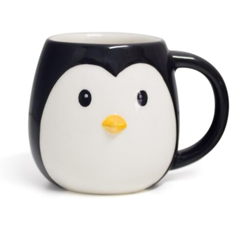 Pinguin-Becher, Fassungsvermögen 400 ml, spülmaschinen- und mikrowellengeeignet, Keramik