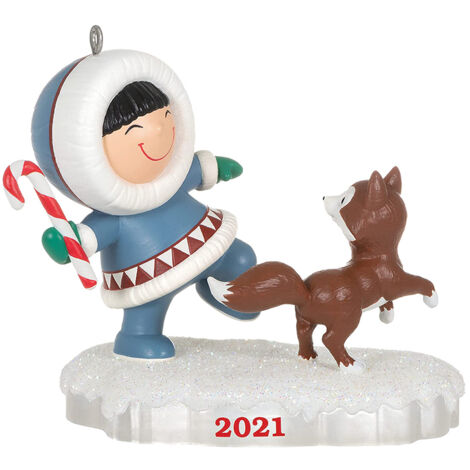 Pinguin und Mädchen aus Kunstharz – DIY-Weihnachtsdekoration