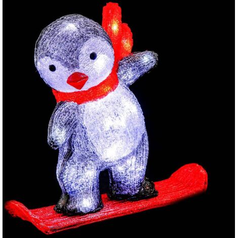 Pinguino illuminato da esterno h30cm 40 led + trasformatore - Feeric lights & christmas