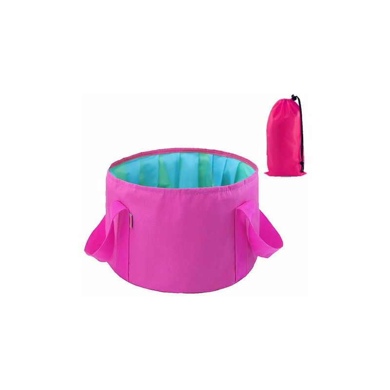Pink-Blue Portable Water Basin Folding Sink Travel Camping Bucket