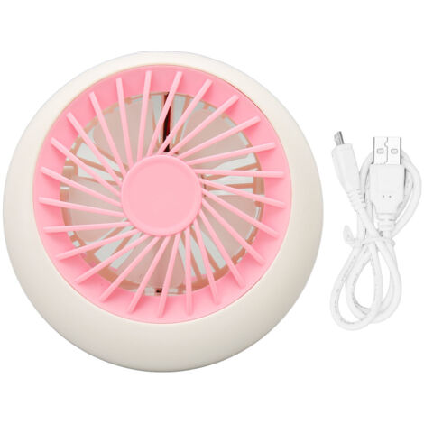 Pinkfarbener USB-Tischventilator, 3 Geschwindigkeitsstufen, leiser Betrieb, starker Luftstrom, tragbar für Schlafzimmer, Büro oder Reisen