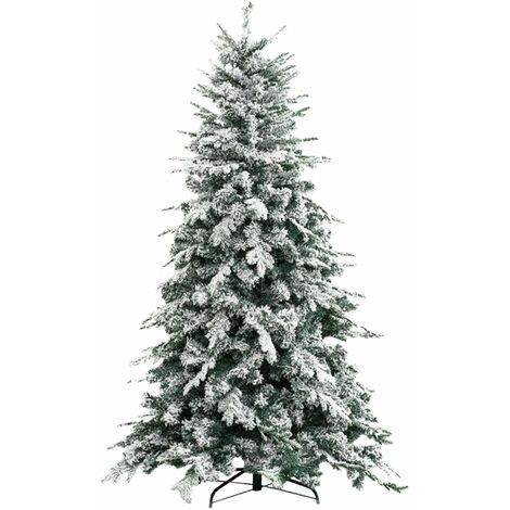 Albero di Natale Innevato con Led in Pe+Pvc H.180/270 cm Apertura ad  Ombrello - Canada Led