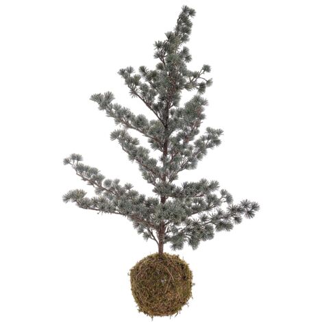 Pino di Natale "Kokedama" ghiacciato decorazione natalizia h 115 cm -115 cm