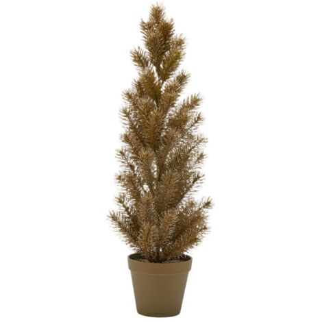 Pino "Glitter" verde con vaso di h.60 cm per decorazioni natalizie