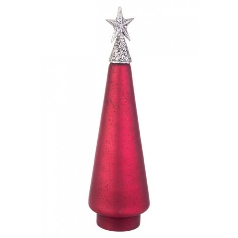 Pino vetro Glow rosso opaco con stella H44