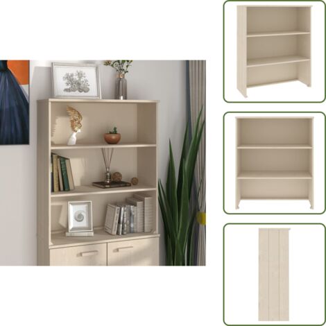 Pino - vidaXL Aparador superior HAMAR pino macizo marrón miel 85x35x100 cm - Estantes
