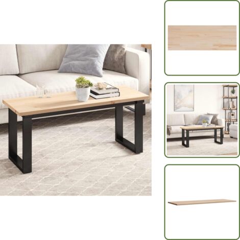 Pino - vidaXL Tablero de mesa rectangular madera maciza pino 110x40x2,5 cm - Mesa rústica