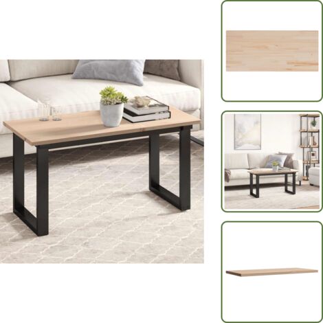 Pino - vidaXL Tablero de mesa rectangular madera maciza pino 90x40x1,7 cm - Superficie de mesa