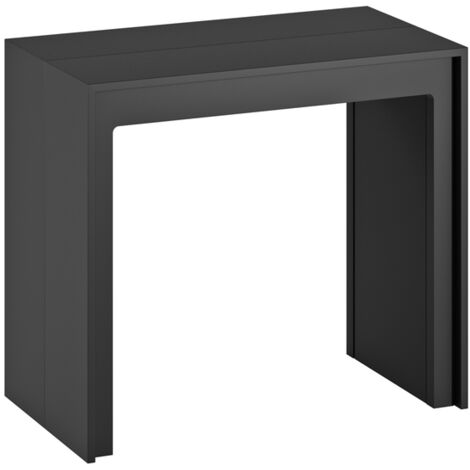 Pinocchio Console extensible (42,5/302,5 x 90 cm) en MDF laqué noir