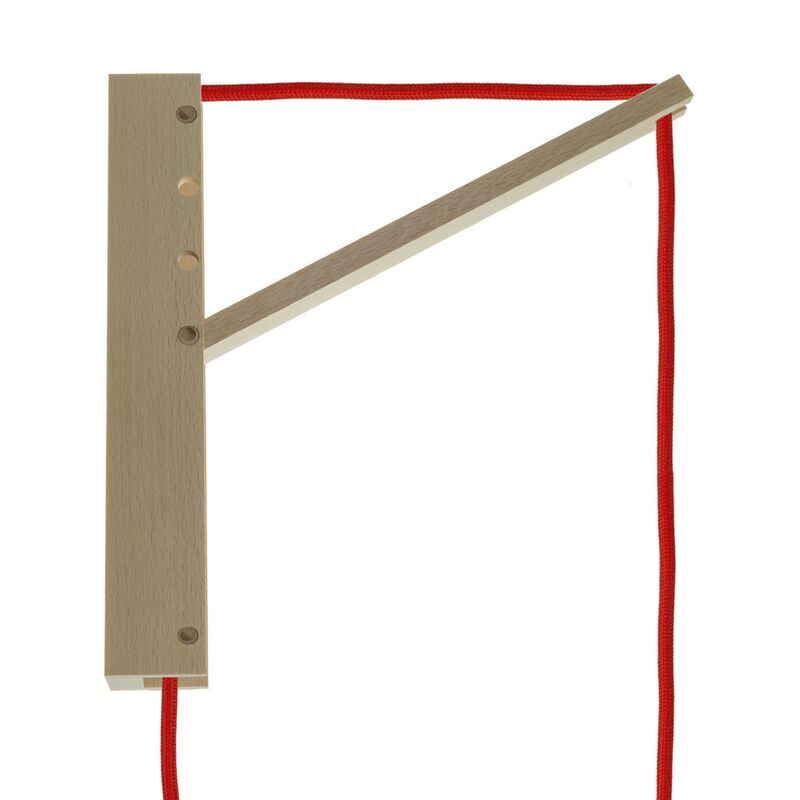 

Creative Cables - Pinocchio, soporte de pared de madera orientable para lámparas colgantes | Neutro - Neutro