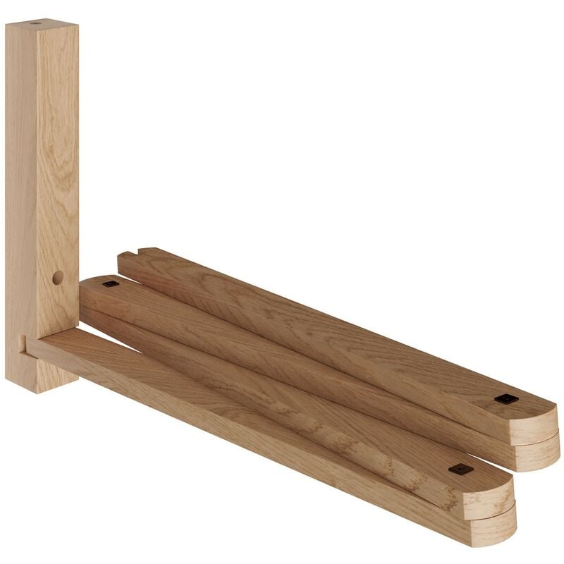 Pinocchio xl, supporto a muro regolabile in legno per lampade a parete