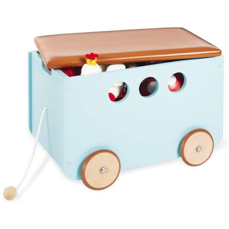 Pinolino 213492 - Scatola giocattolo con ruote «Jim», colore: verde menta