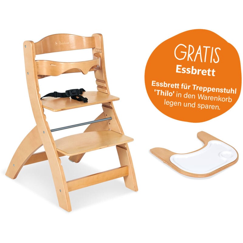 Pinolino - Chaise évolutif 'Thilo', laquée clair - clair