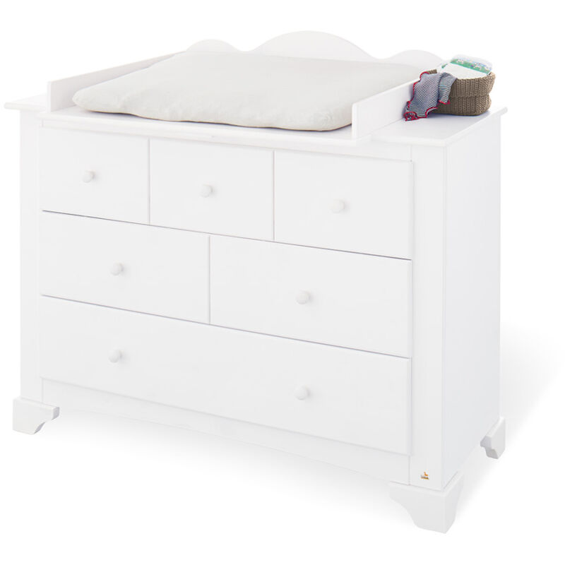 Pinolino - Commode à langer 'Pino' large - blanc