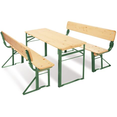 Pinolino Set di tende da festa per bambini Sepp con schienale, legno e metallo, 3 pezzi, facile da piegare, età consigliata 3+, 201395, verde