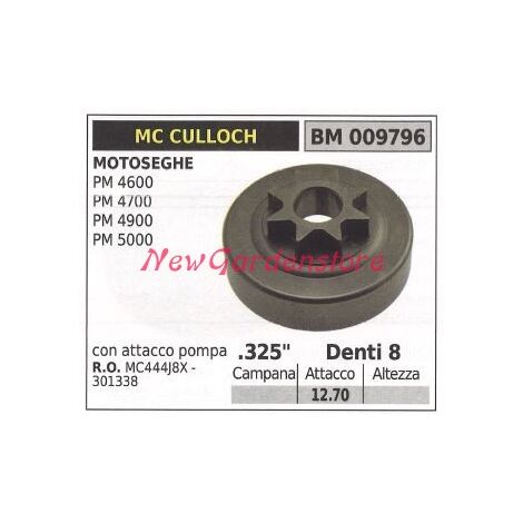 Piñón MC CULLOCH motor motosierra PM 4600 4700 4900 .325' dientes 8 009796