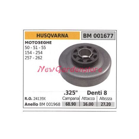 Piñón motor motosierra HUSQVARNA 50 51 55 154 254 257 262 001677