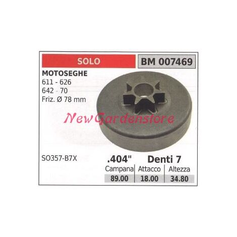 Piñón motor motosierra SOLO 611 626 642 70 .404' dientes 7 007469