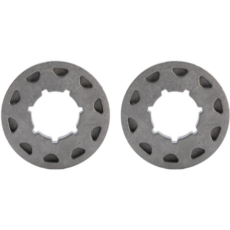 Piñón para motosierra 3/8"-10, 2 piezas, 22 mm, hierro, 10 dientes, alta resistencia y robustez.