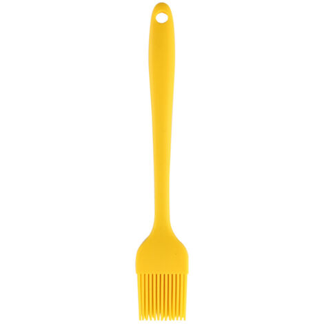 Pinsel aus lebensmittelechtem Silikon, temperaturbeständig von -40 °C bis +230 °C, 20,5 cm, mit Aufhängeloch, 5 Farben (Pink, Gelb, Rot, Schwarz, Orange)