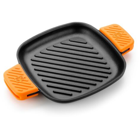 Pinti Inox Efficient Bistecchiera con Griglia, Ghisa, Nero, 24 cm