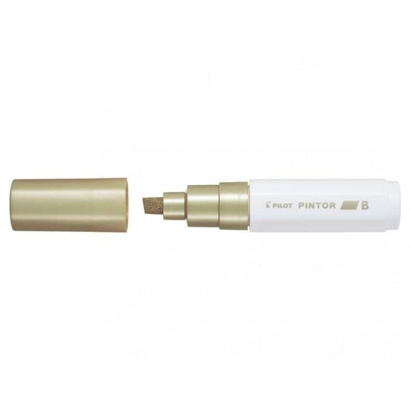Pilot Broad Chisel Tip Paint Marker 8mm Gold (Single Pen) 49025055 - Gold - Pintor