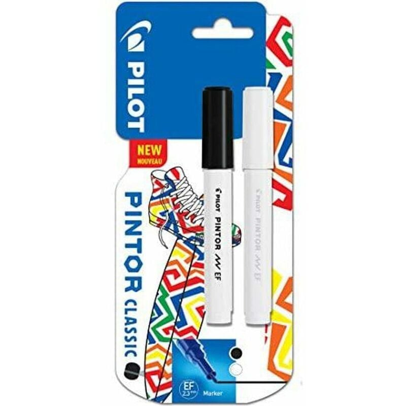 Pintor - Pilot Extra Fine Bullet Tip Paint Marker 2.3mm Black and White Col - Assorted Colours