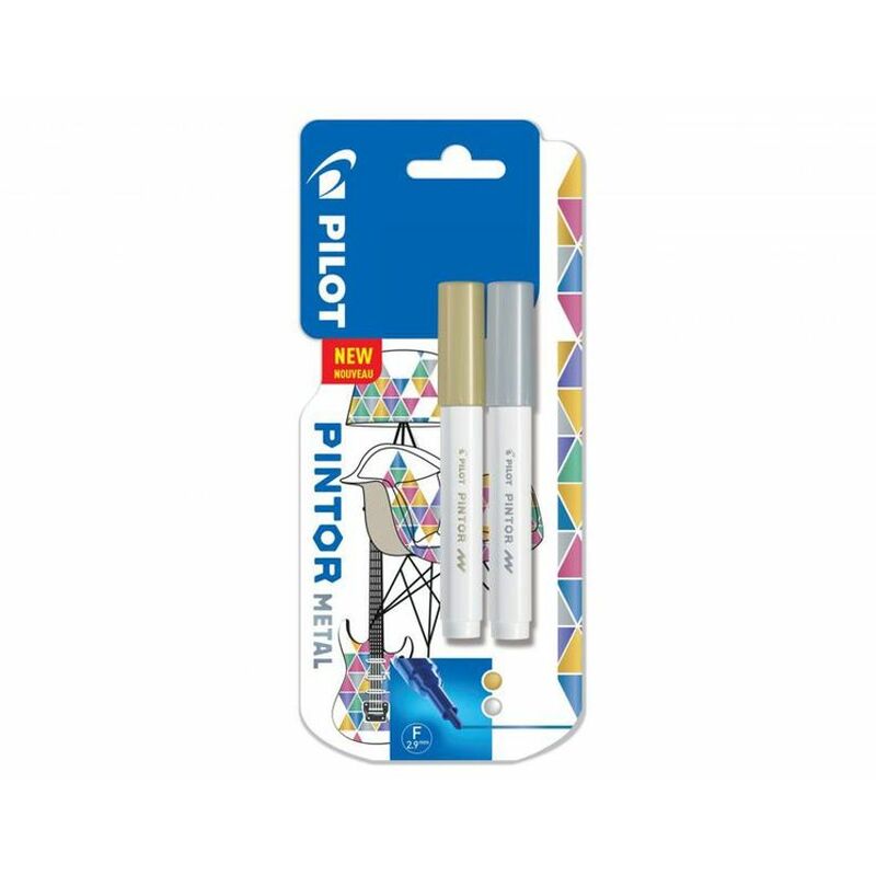 Pintor - Pilot Fine Bullet Tip Paint Marker 2.9mm Gold and Silver Colours ( - Assorted Colours