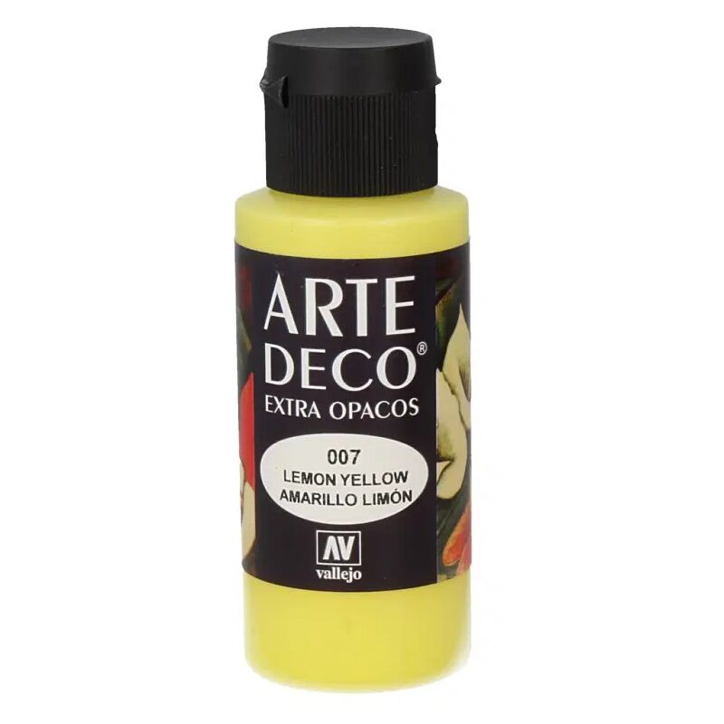 

Acrylicos Vallejo - PINTURA ACRILICA ARTE DECO VALLEJO 60 ML | COLOR: Amarillo Limón 7 - Amarillo Limón 7