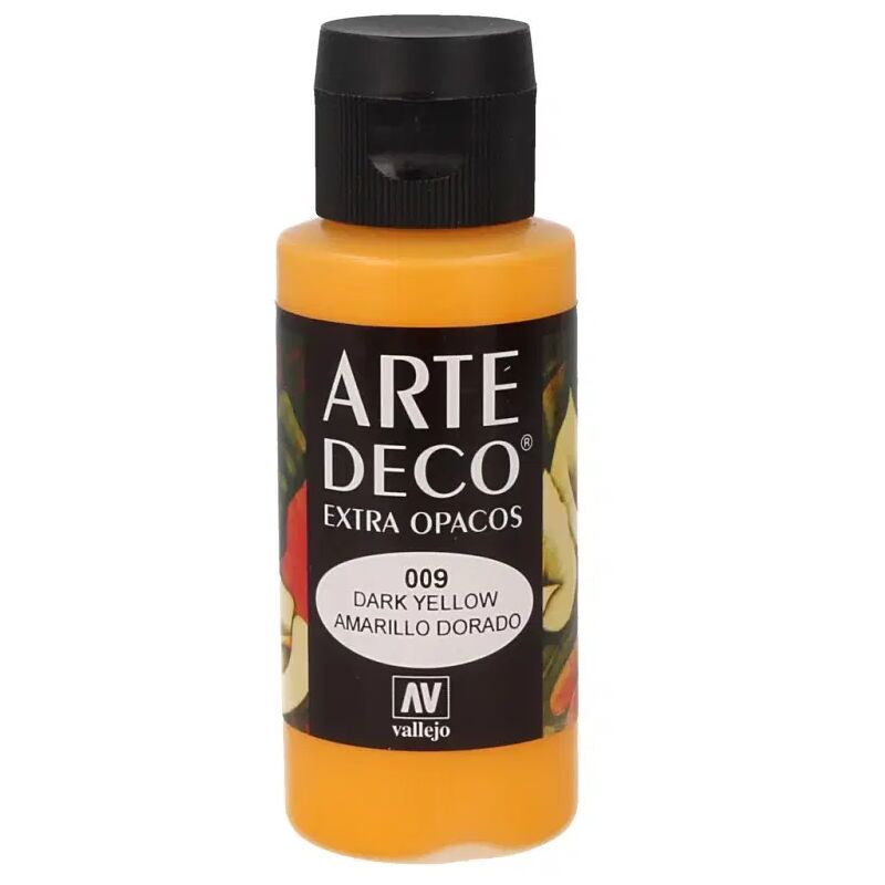 

Acrylicos Vallejo - PINTURA ACRILICA ARTE DECO VALLEJO 60 ML | COLOR: Amarillo Dorado 9 - Amarillo Dorado 9