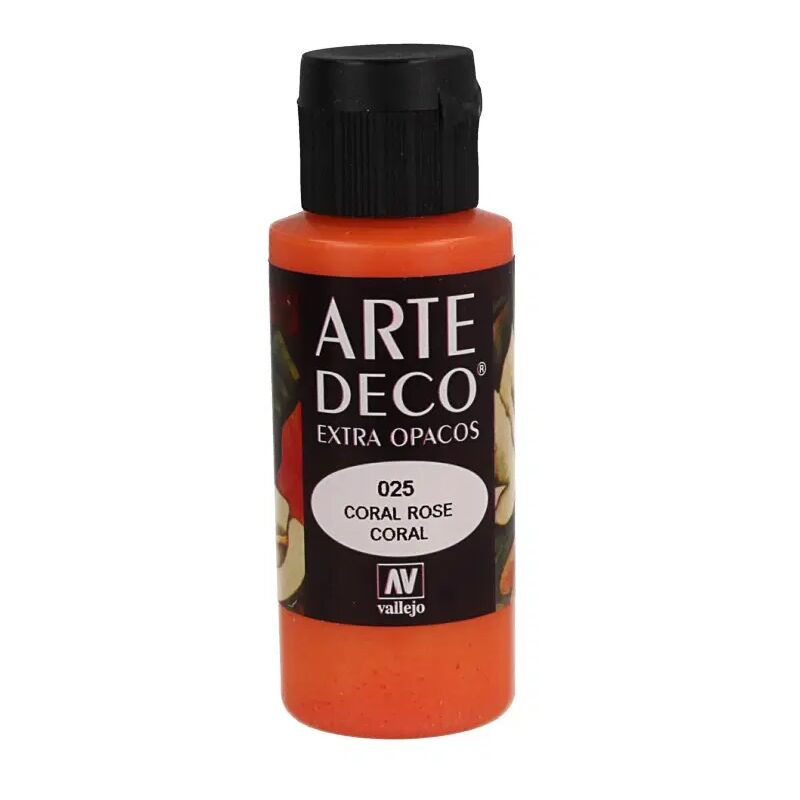 

PINTURA ACRILICA ARTE DECO VALLEJO 60 ML | COLOR: Coral 25 - Coral 25