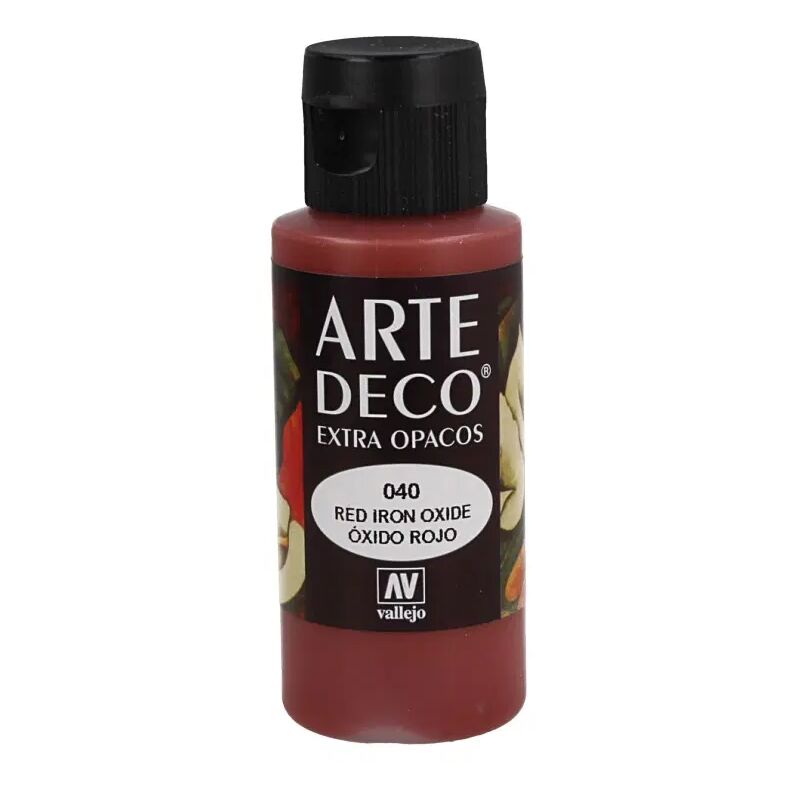 

Acrylicos Vallejo - PINTURA ACRILICA ARTE DECO VALLEJO 60 ML | COLOR: Oxido Rojo 40 - Oxido Rojo 40