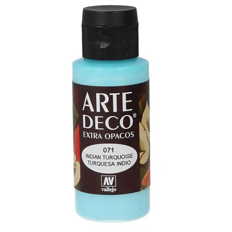 

Acrylicos Vallejo - PINTURA ACRILICA ARTE DECO VALLEJO 60 ML | COLOR: Turquesa Indio 71 - Turquesa Indio 71