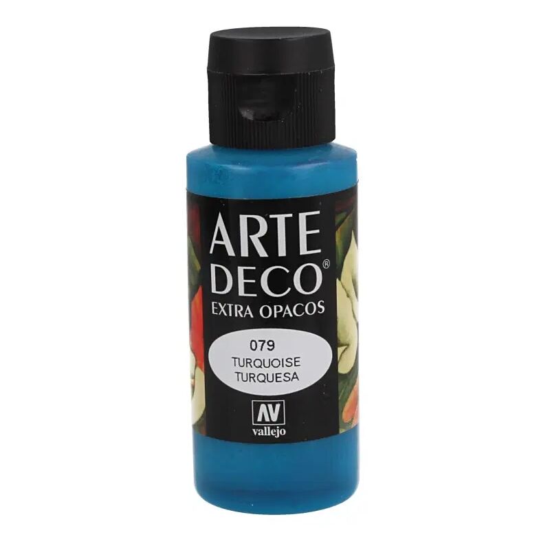 

PINTURA ACRILICA ARTE DECO VALLEJO 60 ML | COLOR: Turquesa 79 - Turquesa 79