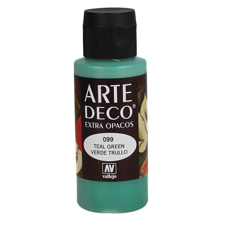 

Acrylicos Vallejo - PINTURA ACRILICA ARTE DECO VALLEJO 60 ML | COLOR: Verde Trullo 99 - Verde Trullo 99