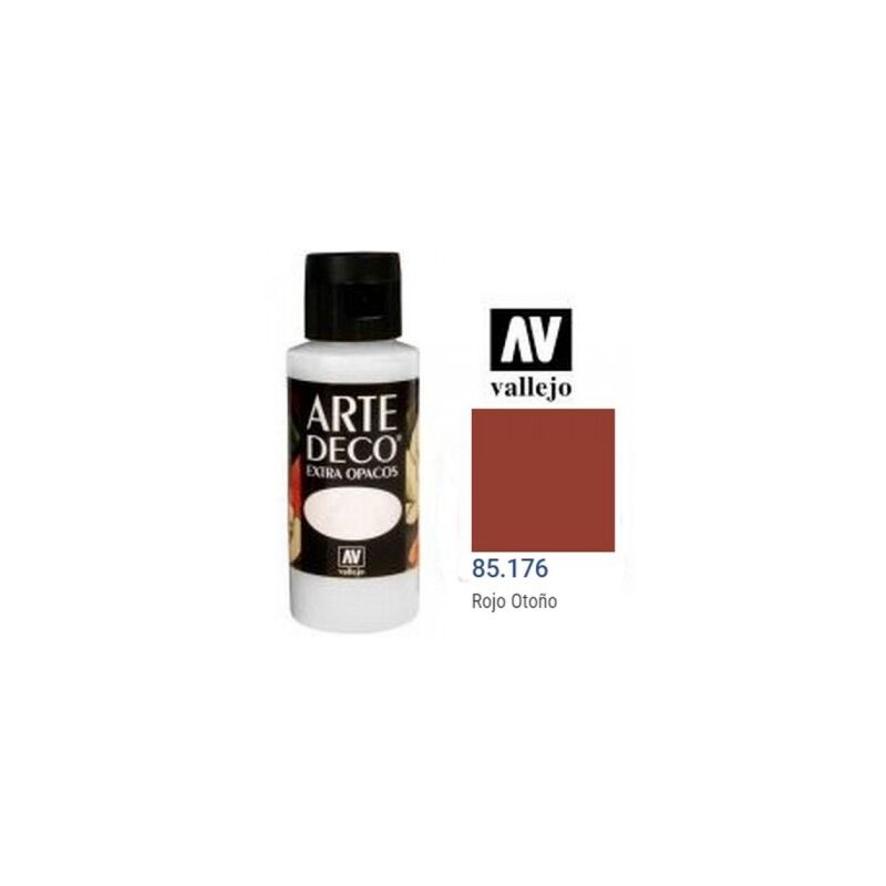 

Acrylicos Vallejo - PINTURA ACRILICA ARTE DECO VALLEJO 60 ML | COLOR: Rojo Otoño 176 - Rojo Otoño 176