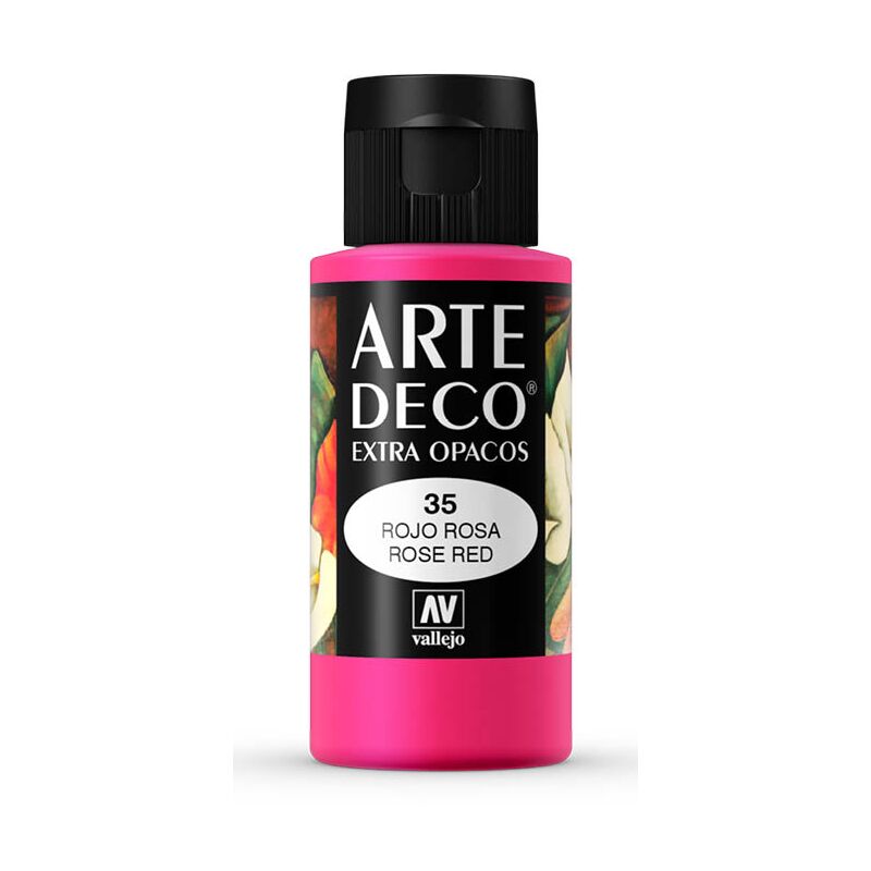 

PINTURA ACRILICA ARTE DECO VALLEJO 60 ML | COLOR: Rojo Rosa 35 - Rojo Rosa 35