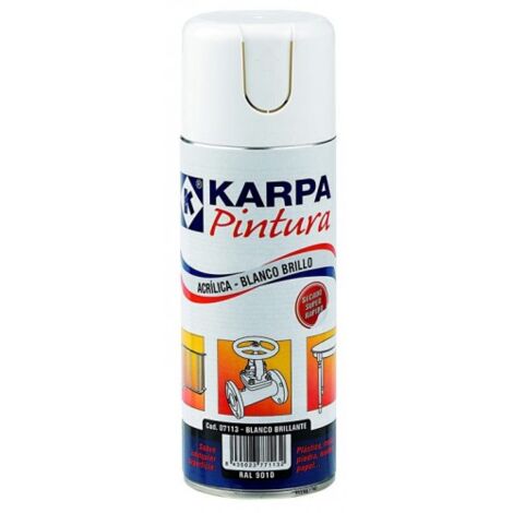 PINTURA ACRILICA BLANCO BRILLO 400 ML - KARPA