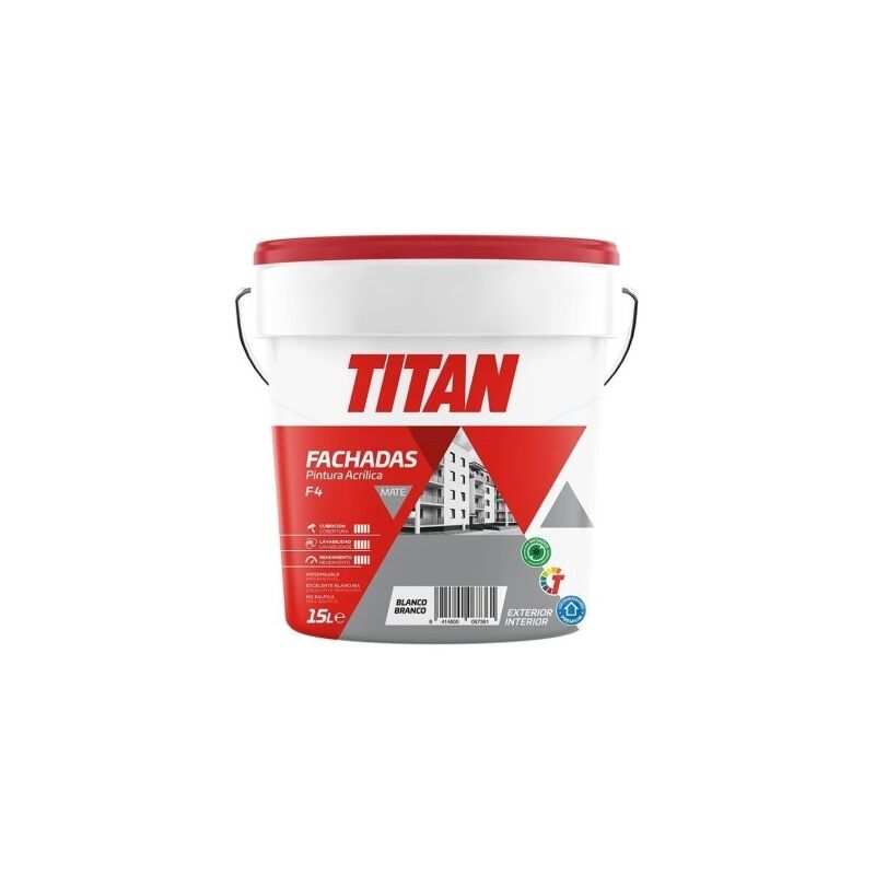 

Pintura Acril Mate Fachadas Bl F4 15 Lt - Titan