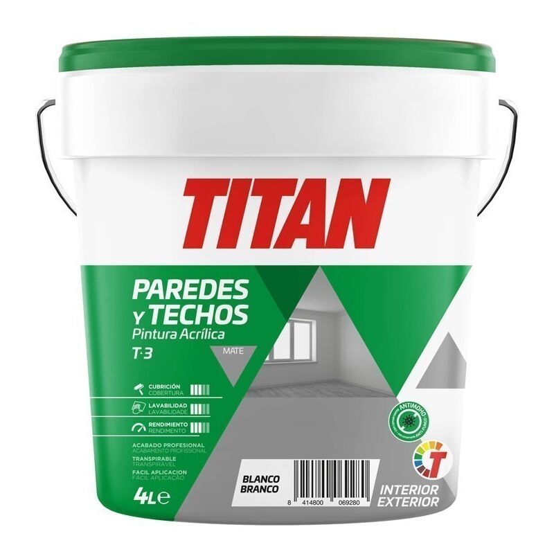 

Pintura Acril Mate Int/Ext 4 Lt Bl T3 - Titan