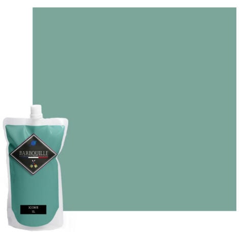 Pintura acrílica lavable satinada BARBOUILLE - Para paredes, techos, muebles y madera - 1L - Icon Verde