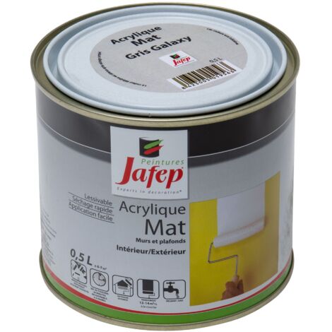 Pintura acrílica mate gris galaxia Jafep  0,5L